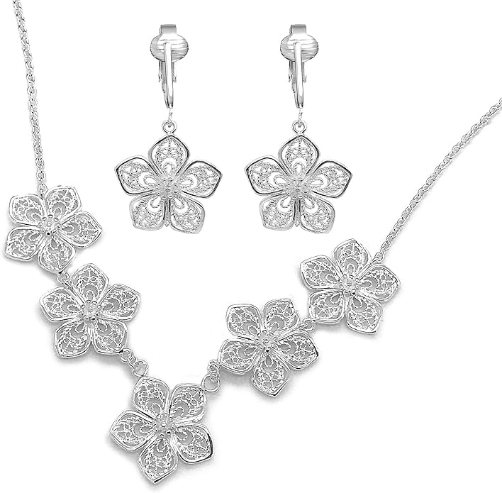 Silver Clip On Earrings For Women, They Look Pierced, Don't Pinch & Won't Fall Off, Hypoallergenic & Lightweight