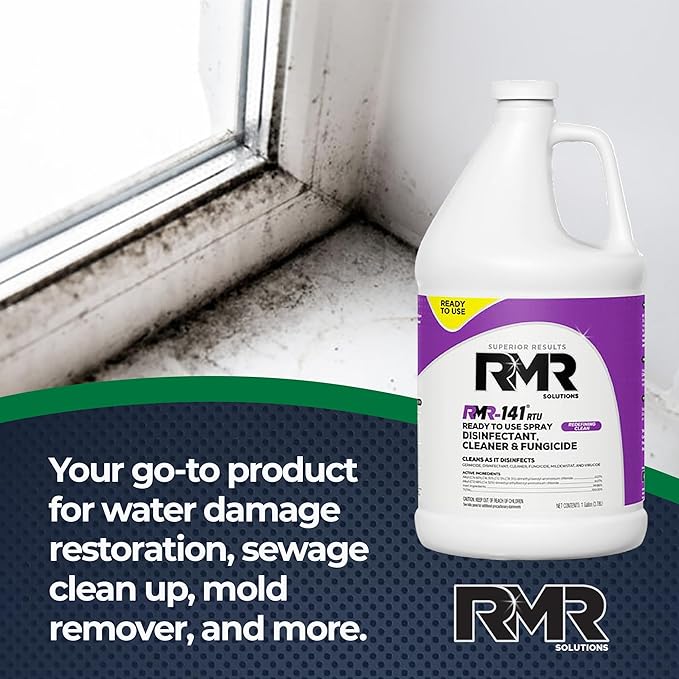 RMR-141 EPA Registered Mold and Mildew Killer, Eliminates Odors, Removes Mold, Mildew, Bacteria, and Viruses, 1 Gallon Bottle