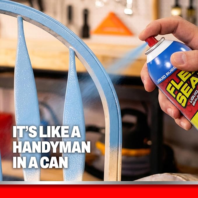 Flex Seal, 14 oz, Blue, Stop Leaks Instantly, Waterproof Rubber Spray On Sealant Coating, Perfect for Gutters, Wood, RV, Campers, Roof Repair, Skylights, Windows, and More