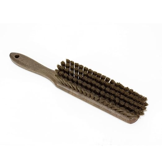 SPARTA Handheld Soft Counter Brush 8 Inch Bristle Span, Multi-Use Dust Brush with 5 Inch Handle for Tables, Countertops, and Delicate Surfaces, Polyester, Brown