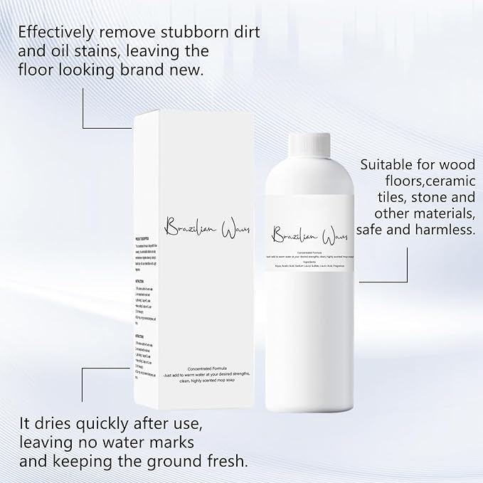 New Brazilian Waves Mop Soap, Mop Soap For Floor Cleaning, Mop Soap Brazilian Wave, Mop Soap Brazilian Waves, Multipurpose Mop Soap For Home Cleaning-120ML