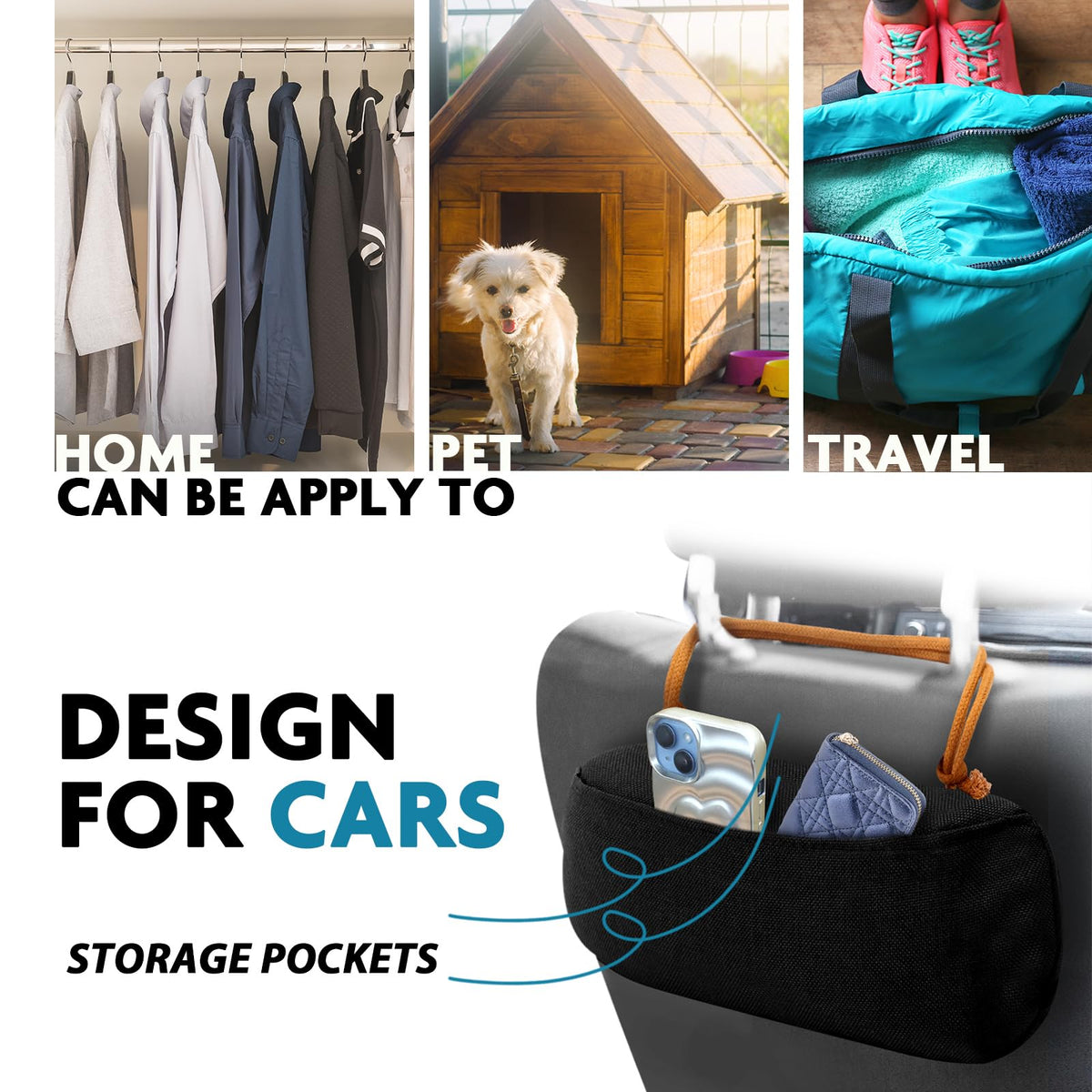Timgle 1 Pack Car Air Freshener, Lasts 365+ Days, No Chemicals 100% Activated Bamboo Charcoal Fragrance, Free Deodorizer, Natural Auto Odor Eliminator, Purifier, Neutralizer (Khaki Strap)