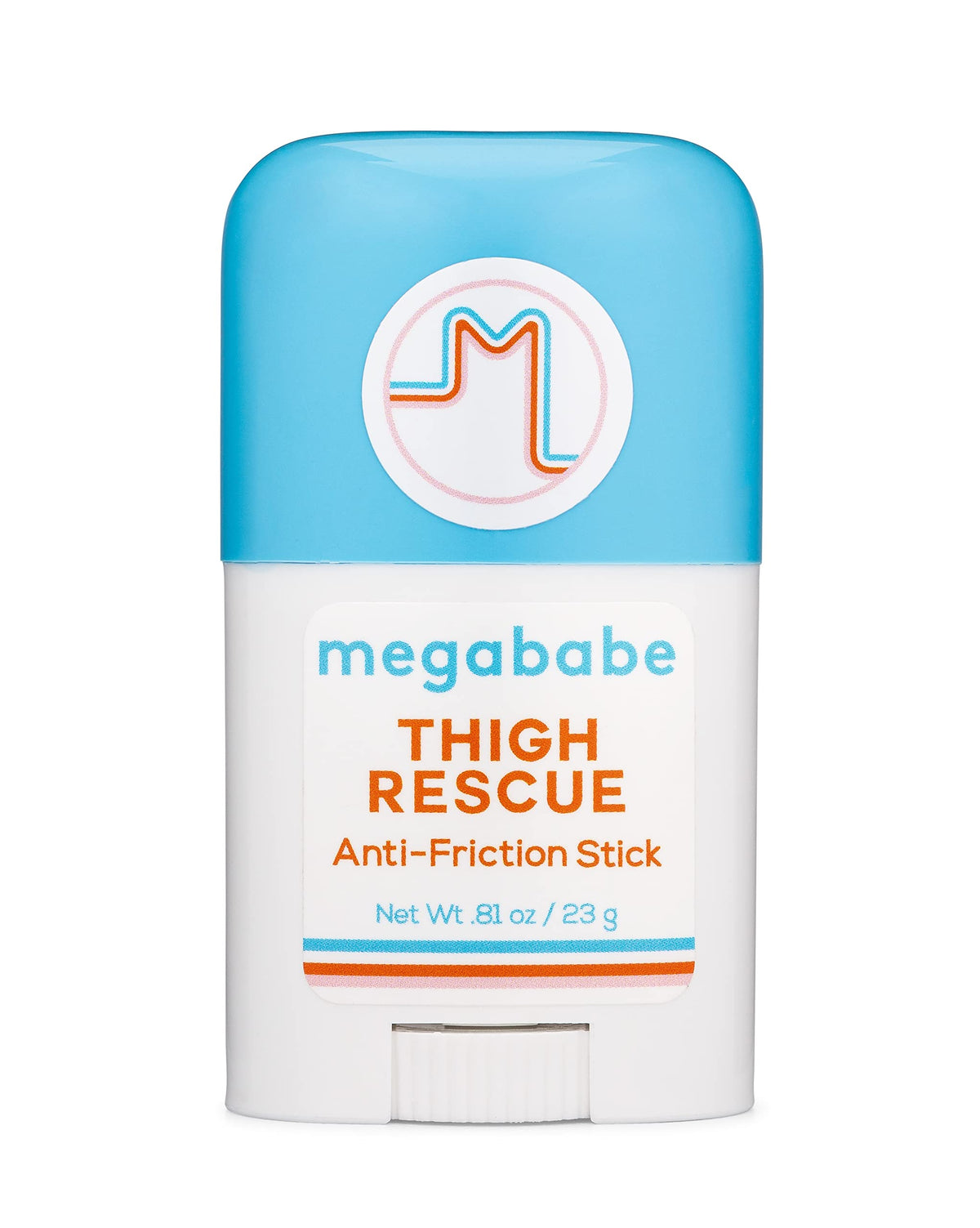 Megababe Thigh Rescue Anti-Chafe Stick Travel Size | Prevents Skin Chafe & Irritation | 0.81 Ounce (Pack of 2)
