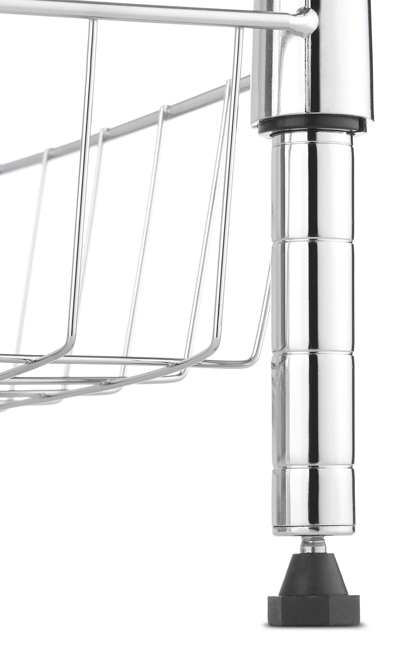 Whitmor 2-Wire Shelving Unit, Metal Storage Shelves, Stacking Shelf with Basket, Easy Assembly Home Organizer for Pantry, Kitchen, Garage, Plant