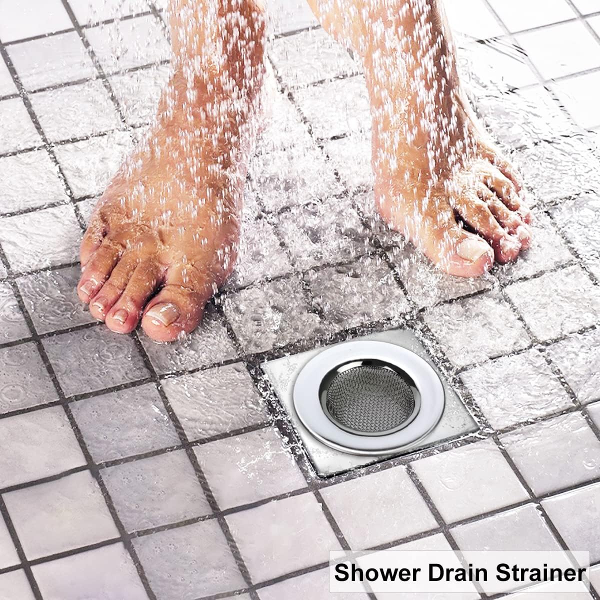 1.50" Bathtub Strainers, Bathroom Sink Strainers, Shower Drain Hair Catcher, Drain Strainer for Laundry, Mop Pool, Utility, Slop, RV Sink, Stainless Steel, Pack-2