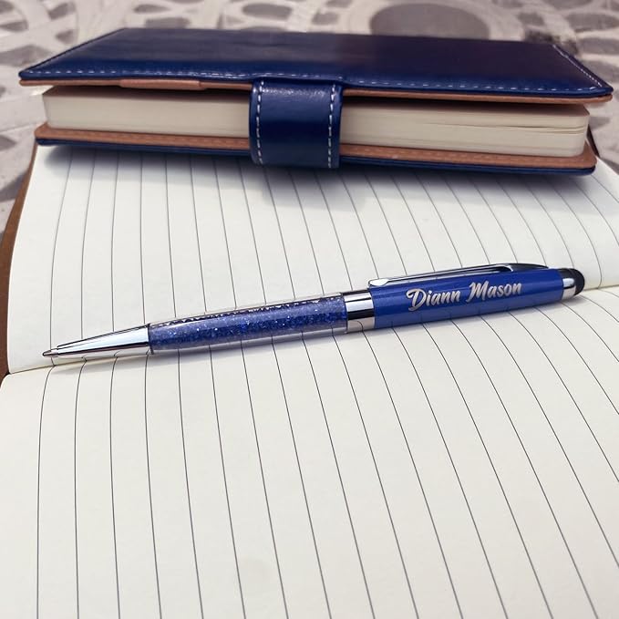 Custom Pens Bulk,Personalized Pens with Free Engraving,Customized Stylus Ballpoint Pens with Your Name,Text,Message for Business,Graduation,Anniversaries-Colorful Pens 12/Pack