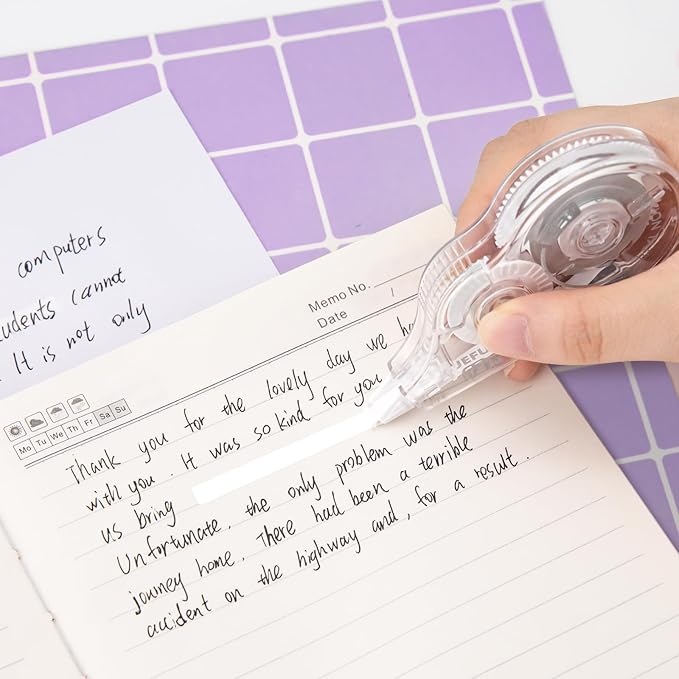 30 Pcs Colorful Core Correction Tape, 39.37 Ft White Wrong Out Tear-Resistant Bulk, Instant Corrections Easy to Use Applicator for School, Office, Note Taking, Journal (Tape Width 0.2 in)