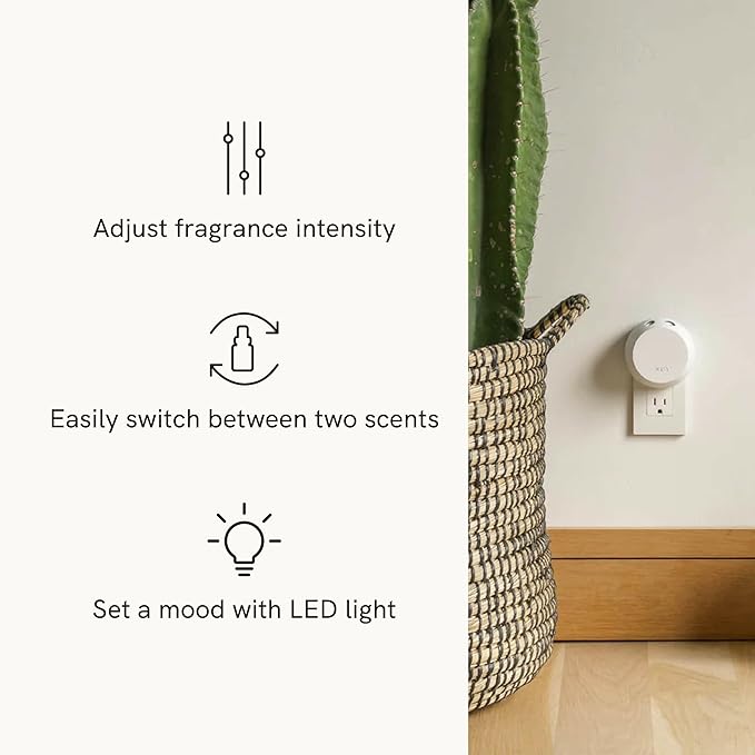 Pura Smart Home Fragrance Device Starter Set - Pura 4 - Scent Diffuser for Home - Includes Fragrance Aroma Diffuser - Square Box, Orange Blossom and Lemon Verbena Scent Refills