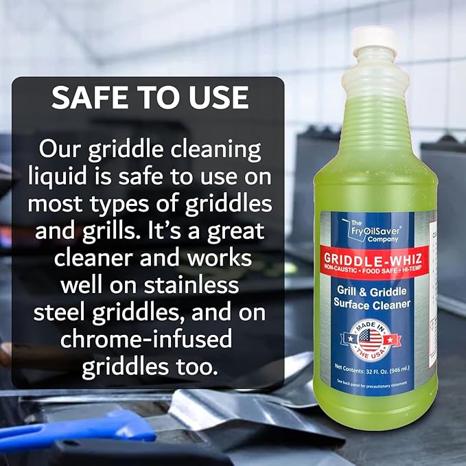 Combo Kit Flat Top Grill Griddle Surface Cleaner, 4-Pack Griddle-Whiz plus Griddles Scraper plus Pumice Stone for Tough Grease & Food Buildups for Griddles & Flat Top Grills
