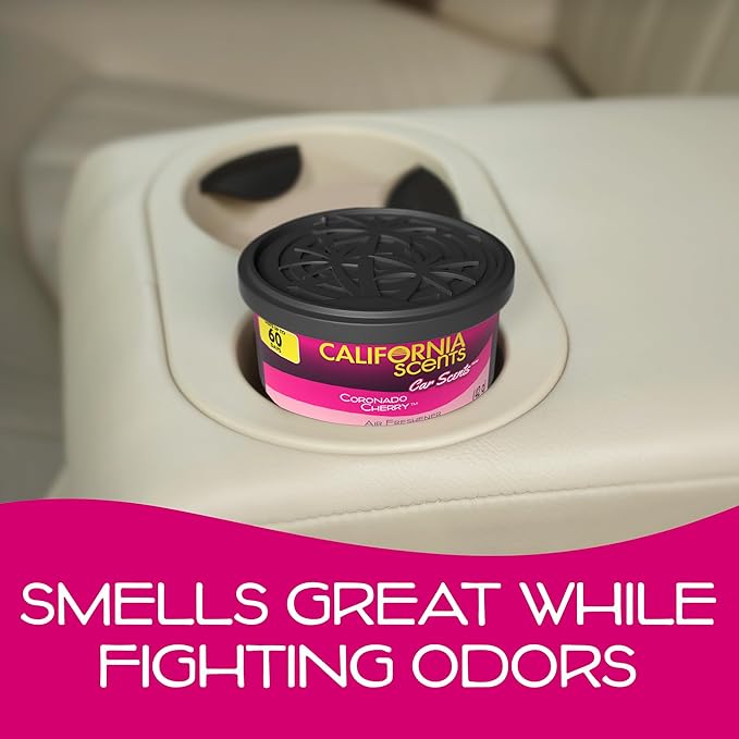 California Scents Can Air Freshener and Odor Neutralizer, Set of 12 Spillproof Cans for Home and Car, Stocking Stuffers, Assorted Scents, 1.5 Oz Each (Packaging May Vary)