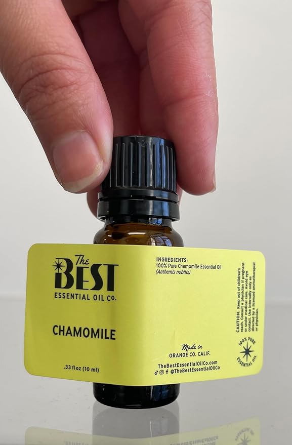 The Best Chamomile Essential Oil- Premium Grade- 100% Pure & Natural for Aromatherapy, Diffuser, Spa, Massage, Air Freshener- 10 ml (.33 fl oz)