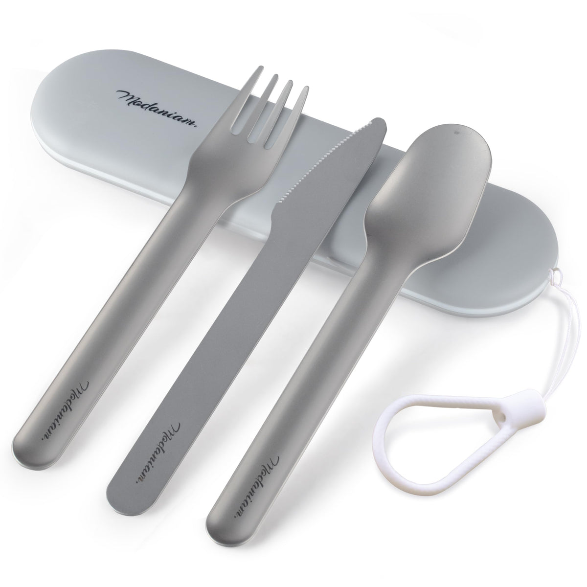 Felix - Compact Portable stainless steel Cutlery set with case | Pocket Utensil set | Travel Utensils with case | Camping| Utensils set for Lunch box| Utility cutlery set | Portable Silverware