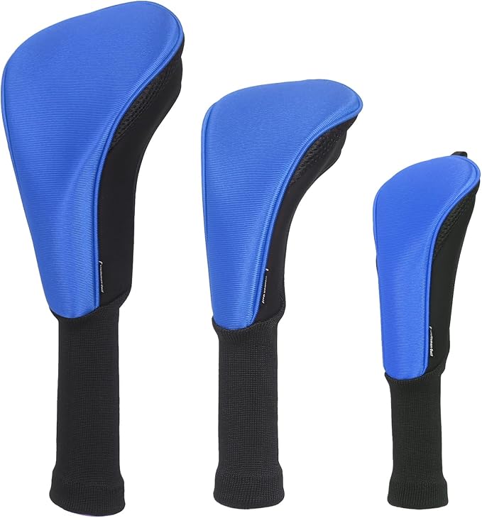 Crafrsman Golf Neoprene Iron Cover Set Blue and Black Golf Headcover Set