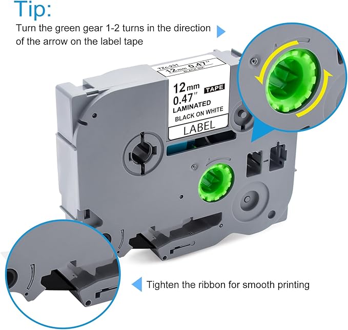 20Pack TZe-231 Label Maker Tapes Compatible with Brother P Touch Label Tape TZe231, TZ-231 12mm 0.47 Laminated White Refills Use for Brother PT-H110 D210 D220 D400 D600 PT-1900/1910