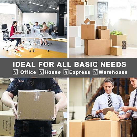BOMEI PACK Clear Packing Tape, 2.8Mil Thick Heavy Duty Packaging Tape 12Rolls Refills with 1 Dispenser for Box Sealing, Moving and Shipping, 1.88 Inch x 60 Yard, Total 720yds