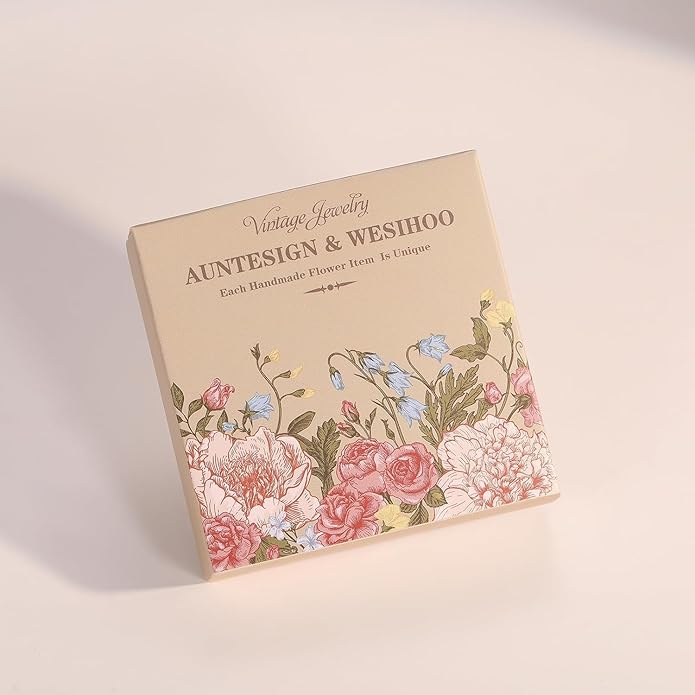 Forget-Me-Not and Queen Anne's Lace Pressed Wildflower Earrings | Pressed Flower Earrings | Handmade Drop and Dangle Earrings | Gift for Woman