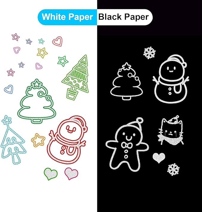 Double Line Outline Markers, 48Colors Super Squiggles Shimmer Outline Marker Pen Set, Self Outline Metallic Markers Glitter Writing Drawing Pens for Birthday Greeting Card, Doodling, DIY Art Crafts