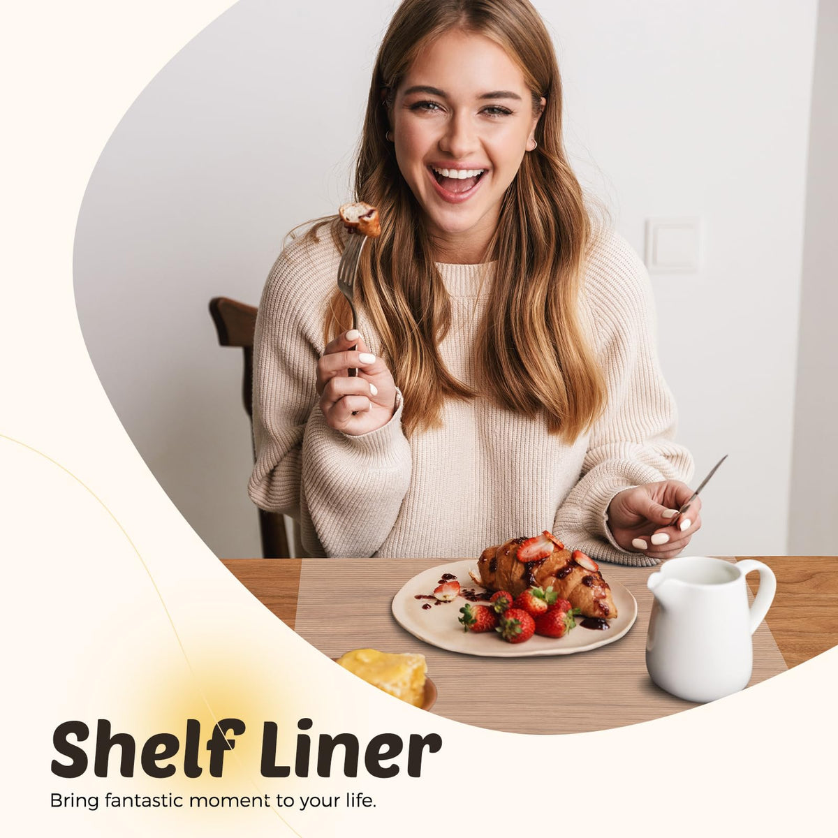 Glotoch Shelf Liner 17.5x360, Non Adhesive Cabinet, Drawer Liner for Refrigerator, Kitchen, Waterproof and Durable Fridge Table Place Mats for Cupboard, Clear