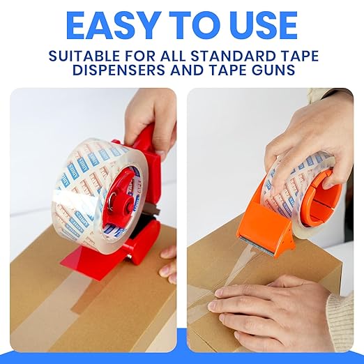 ADHES Packing Tape Shipping Tape Packaging Tape for Moving Boxes Heavy Duty Clear, 55M Per Roll 1.88 Inch Width,2.7Mil