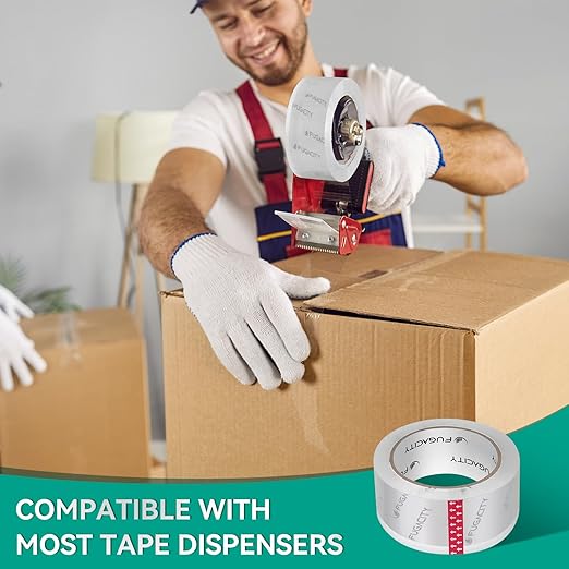 FugaCity Heavy Duty Clear Packing Tape Refills (18 Rolls), Packaging Tape for Moving Sealing, Moving Supplies Shipping Tape,2.7 Mil Thick, 1.88 in Wide,65 Yards Per Roll,Total 1170 Yards