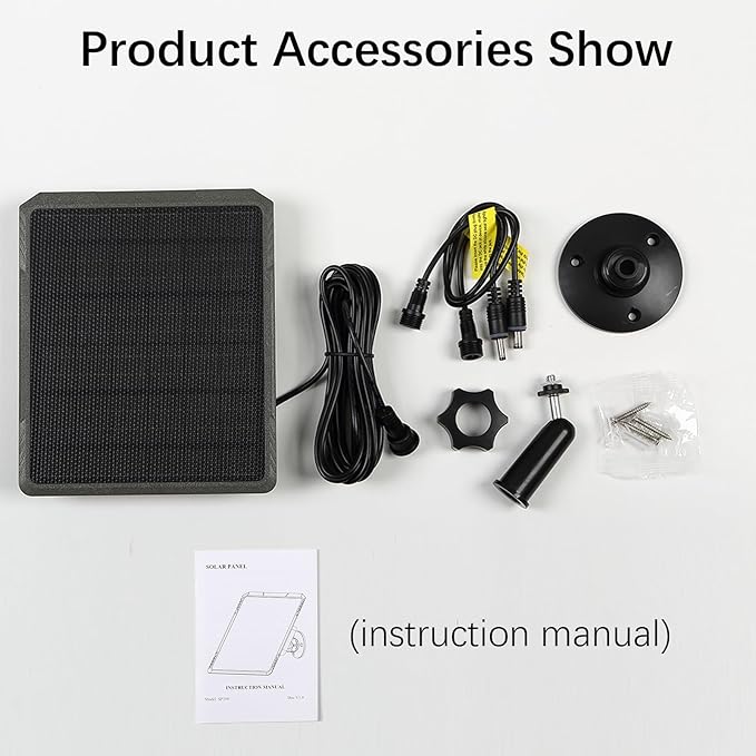 Solar Panel Wildlife Camera Solar Charger 5200 mAh/3.7V, Supports 6V/9V/12V Output, 1.7/2.1mm DC Connector for Wildlife Camera Battery and Other Small Devices