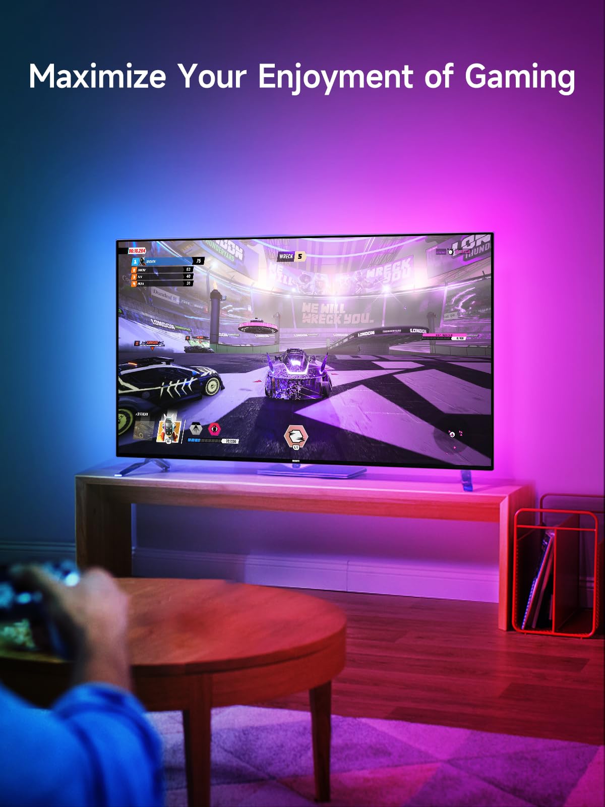 KANTUTOE LED Lights for TV, 16.4ft TV LED Backlight for 45-75in, RGB TV Backlight Behind Strip with Music Sync, Bluetooth APP and Remote Control Strip Lights USB Powered for Bedroom, Gaming