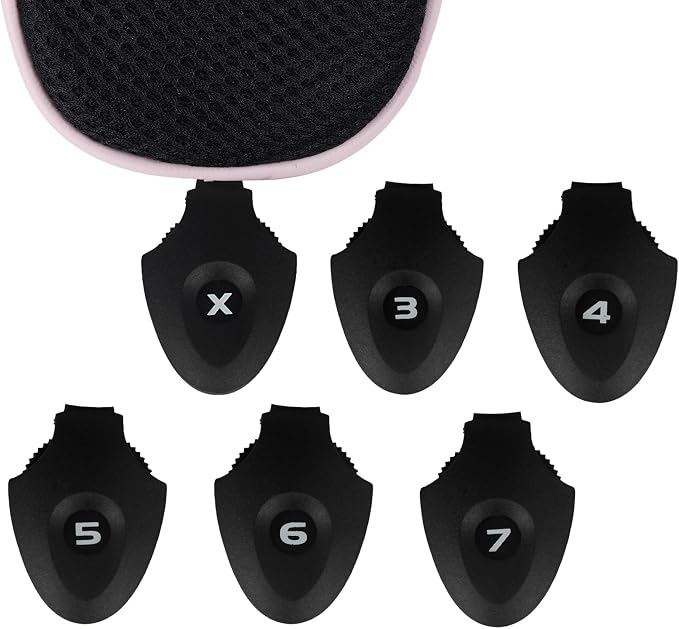 Andux 2 Pack Long Neck Golf Hybrid Club Head Covers Dial No. Tag CTMT-01 | Mesh Breathable material | all the Same Size | Coloured Piping | Pull-On Closure