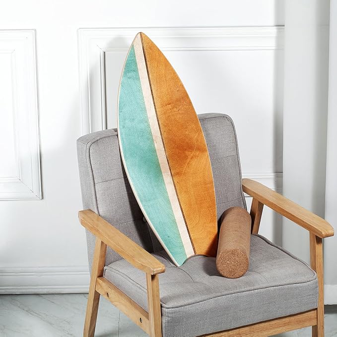 Balance Board Indoor Surfboard Surf Style Home Fitness with Wheel for Exercise, Athletic Training and Board Sports - Fun Workout Equipment For Balance, Stability and Improving Core Strength