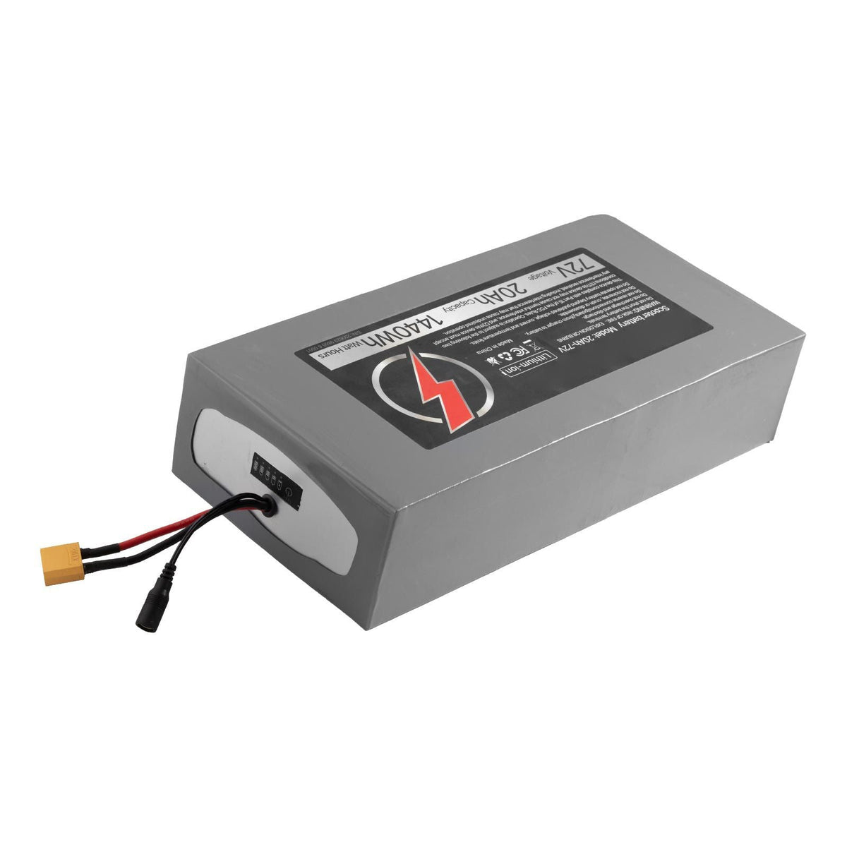 72V Electric Scooter Battery, 20Ah, Ebike Lithium Battery Pack with 50A BMS, Charger, T-Plug Expansion Cable, 500+ Cycles, Compatible with 7200W Motors, for Electric Bikes Bicycles, Scooters