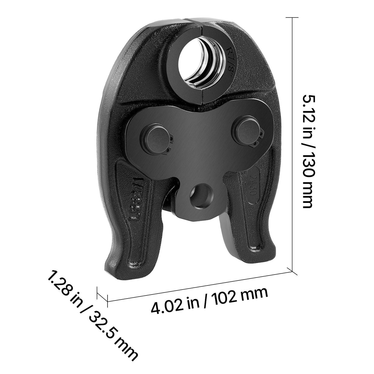 7/8" Press Jaw for Compact Series Press Tools, 52 HRC Hardened Steel Pressing Jaw for High Pressure HVAC/R Applications - Compatible with 24KN Press Tools for RLS Copper Pipes Connections