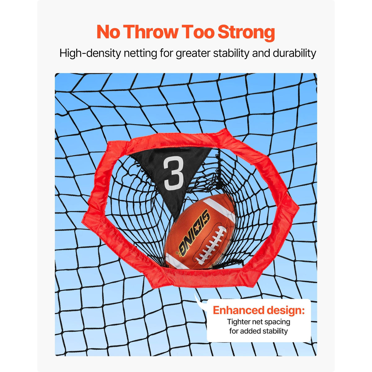 8 x 4 inch Football Trainer Throwing Net, Training Throwing Target Practice Net with 5 Target Pockets, Knotless Net Includes Straps and Portable Carry Case, Improve QB Throwing Accuracy, Red