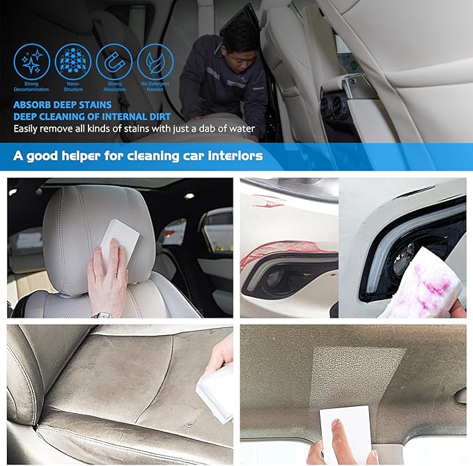 100 Pack Magic Sponge Eraser, Premium Reusable Melamine Sponges, Powerful Cleaning for Kitchen, Bathroom, Walls, Shoes, Electronics, Household Cleaning Kitchen Dish Sponges. Durable & Not Easily Rip.