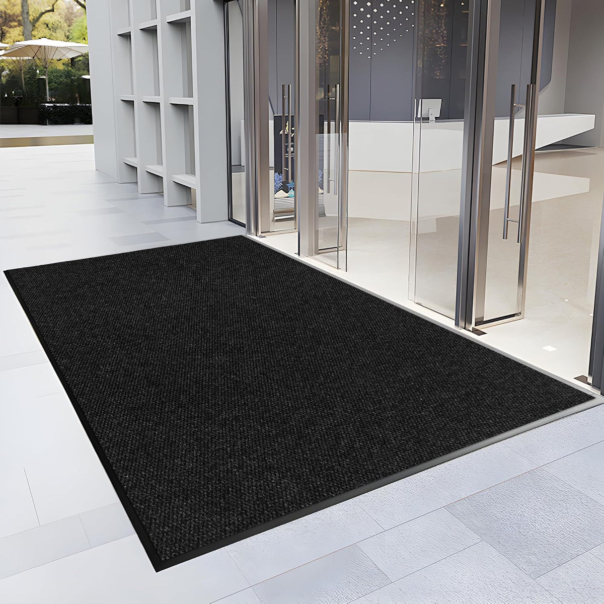 2′ x 9′ Front Door Mat Indoor Outdoor Entrance, Commercial Floor Mat Heavy Duty Dirt Trapper Entryway Doormat, Custom Size Non Slip Rubber Backing Welcome mat, Door Mat for High Traffic Area