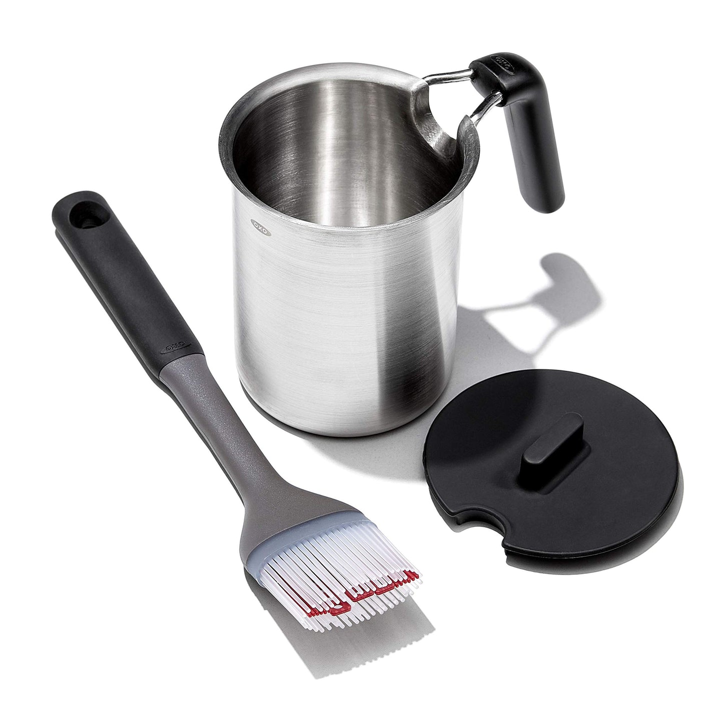 OXO Good Grips Grilling Tools, Basting Pot and Brush, Black
