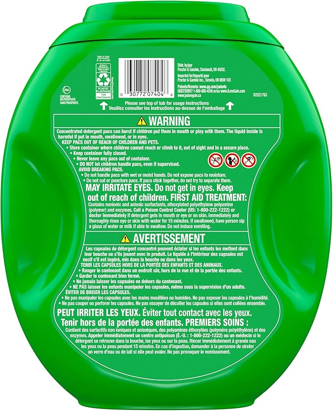 Gain flings Ultra Oxi Laundry Detergent Pacs, 112 Count, Waterfall Delight Scent, 3-in-1, HE Compatible
