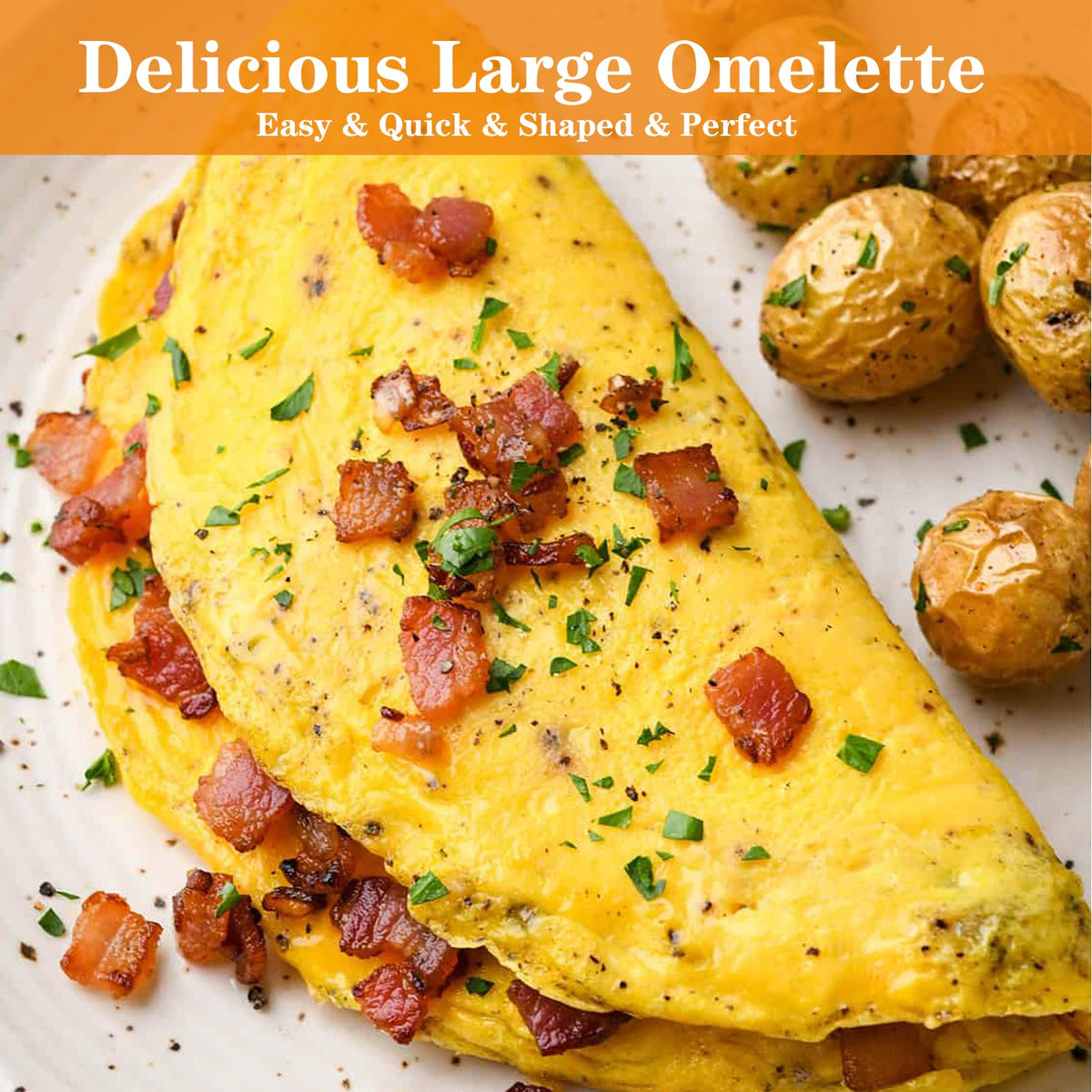 4 Packs Large 8 Inch Omelette Ring for Griddle, Non-Stick Stainless Steel 8" Griddle Omelet Rings,Large Omelet Mold Pancake Ring Mold Crumpet Circle Silicone Handle with Spatula and Oil Brush
