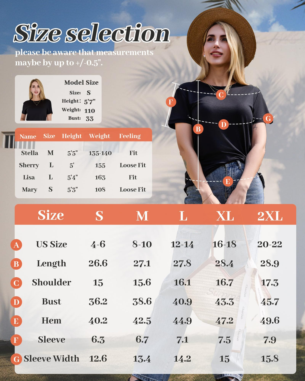 GAYHAY T-Shirts for Women - Black Short Sleeve Basic Tees Soft Crew Neck Trendy Summer Tops for Casual Vacation 2025