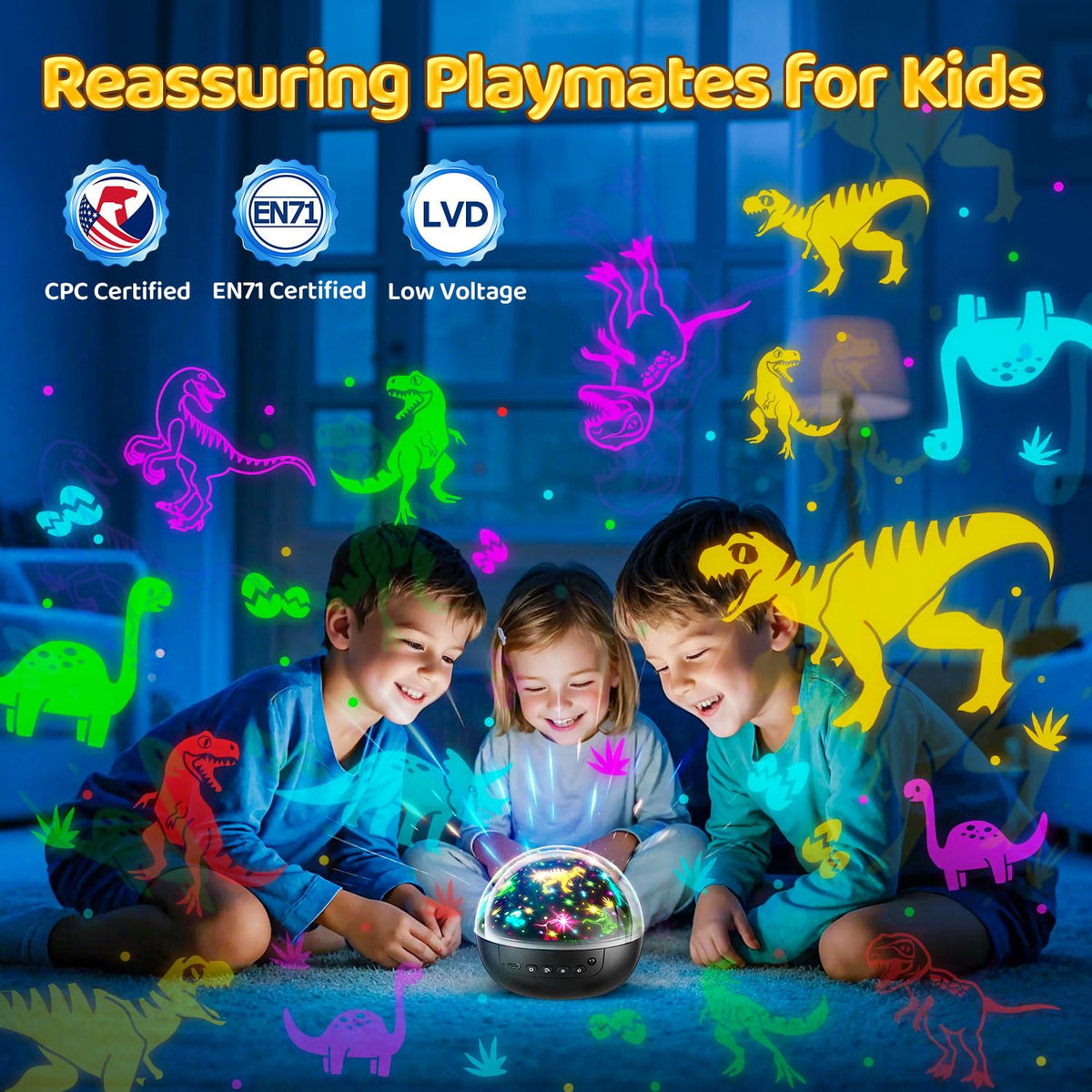 Dinosaur Toys for Kids 2-4,【Remote+3 Films+93 Effects】Dinosaur Toys for Kids 5-7,【3 Timer+5 Brightness】Toys for 5 Year Old Boy Toys Age 3,Rotate Night Light Projector,Toddler Night Light Projector