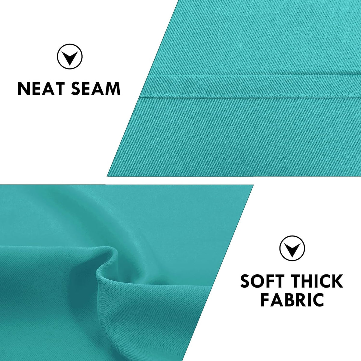 DWCN Blackout Curtains for Living Room Thermal Insulated, Energy Saving & Noise Reducing Bedroom Curtains, Peacock Blue, W 52x L 95 Inch, Set of 2 Rod Pocket Curtain Panels