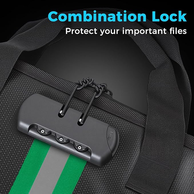 Accordion File Organizer with Combination Lock,Fireproof Expanding File Folder with Multi Pockets,13 Pockets Document Organizer with Handle & Labels,Portable Home Travel Safe Storage Letter A4 Files