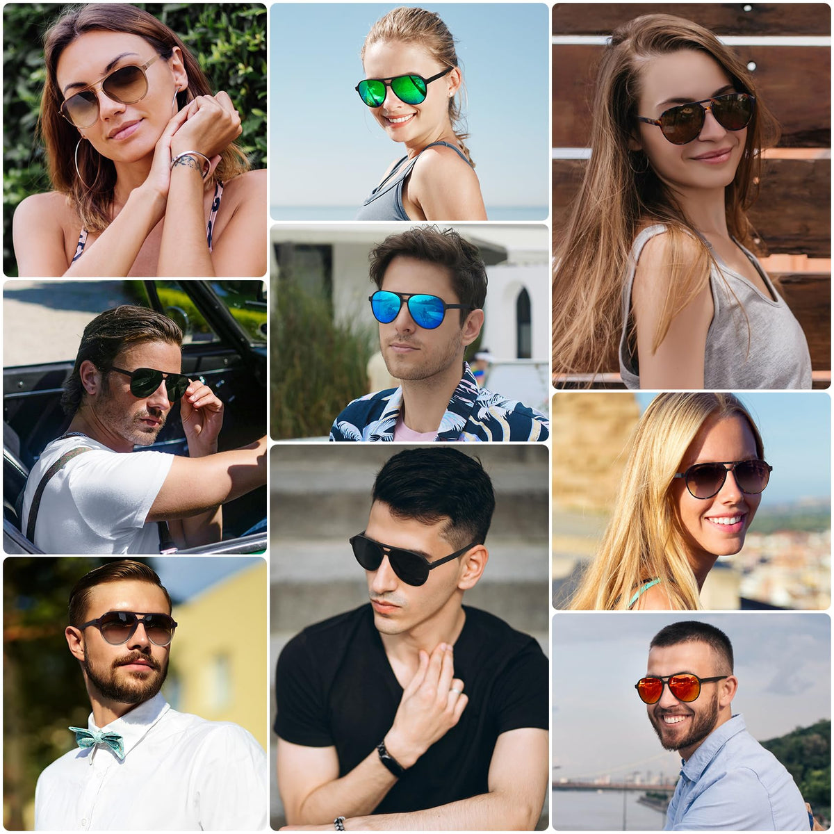 STORYCOAST Polarized Aviator Sunglasses for Men Women Classic Retro Aviators Sports Driving Running Sun Glasses 3Pack-Black+Tortoise/Brown+Leopard/Gradient Brown