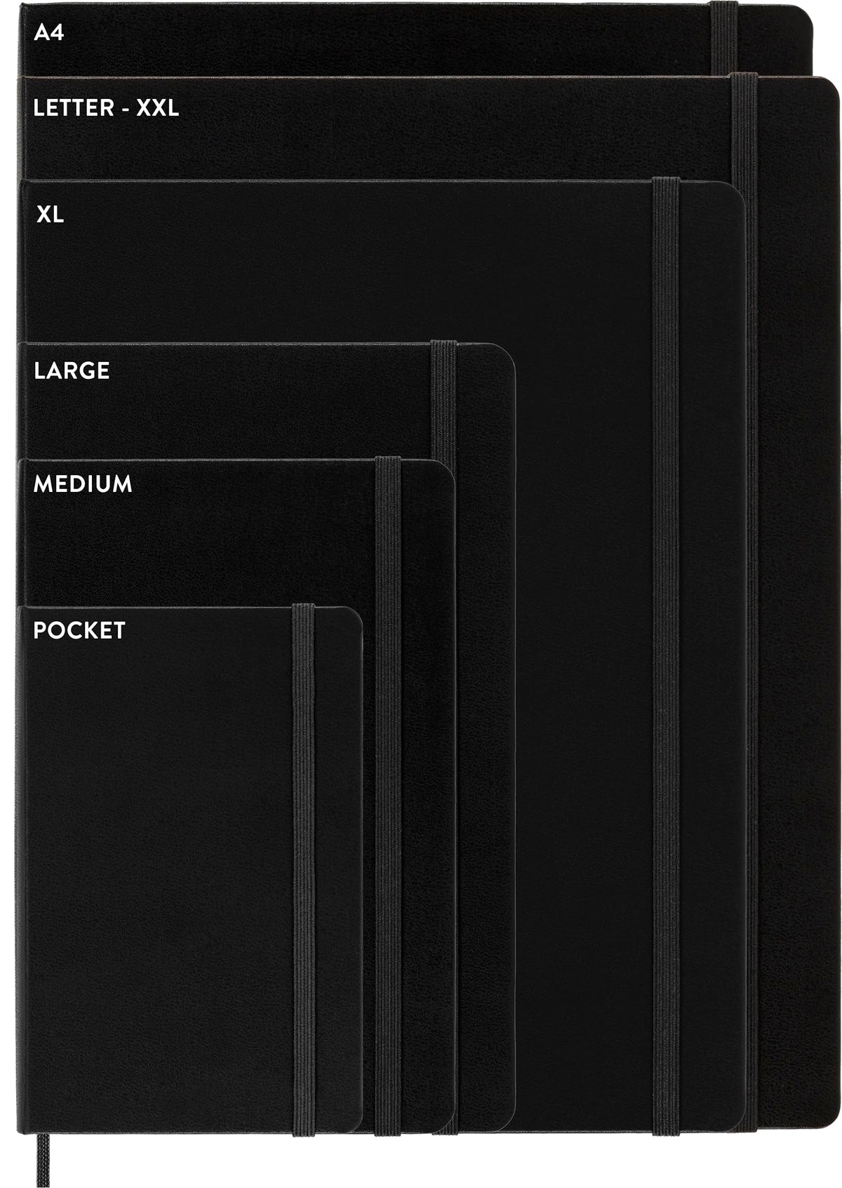 Moleskine Paper Tablet Hard Cover Smart Notebook, Dotted, Large (5" x 8.25") Black - Compatible w/ Moleskine Pen+ Ellipse (Sold Separately) & App, Digitize & Organize Notes, 176 Pages