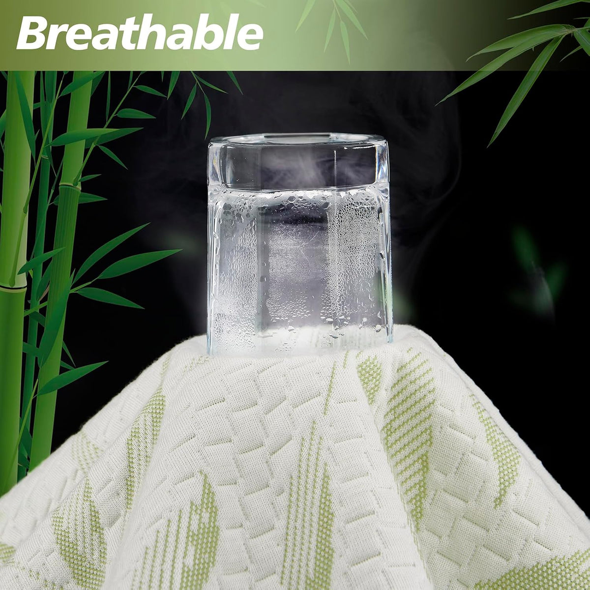 California King Mattress Protector Waterproof Mattress Pad Washable Bamboo Rayon Mattress Cover Breathable Noiseless Bed Protector 5" - 21'' Elastic Fitted Deep Pocket
