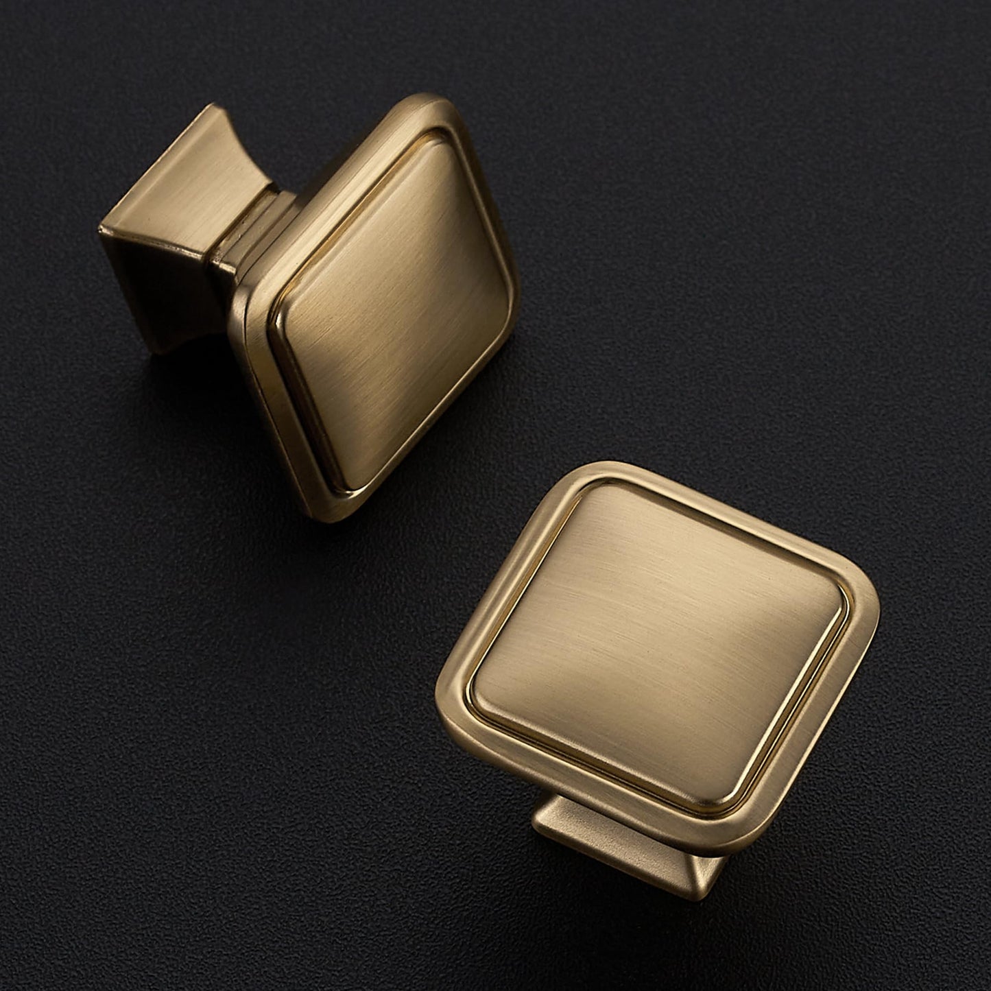 Ravinte 30 Pack Solid Single Hole Square Foot Cabinet Arch Knobs Kitchen Champagne Bronze Knobs Drawer Pulls Kitchen Cabinet Hardware Pulls for Cupboard Handles