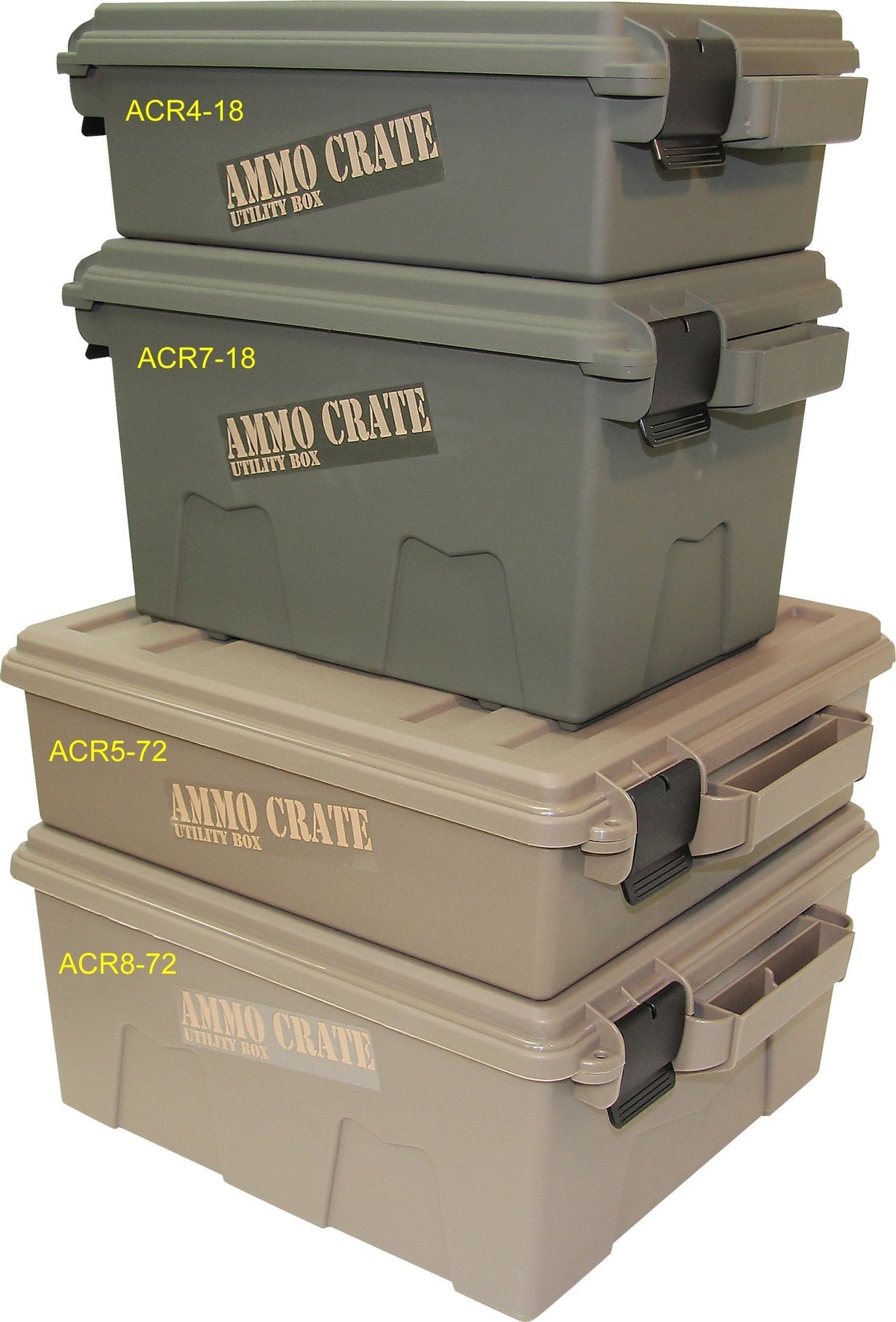 MTM ACR7-18 Ammo Crate Utility Box, Ammo, survival or hunting gear storage, O-Ring seal for water resistant dry storage, Double padlock tabbed for security, Carries 65lbs of gear, Army Green