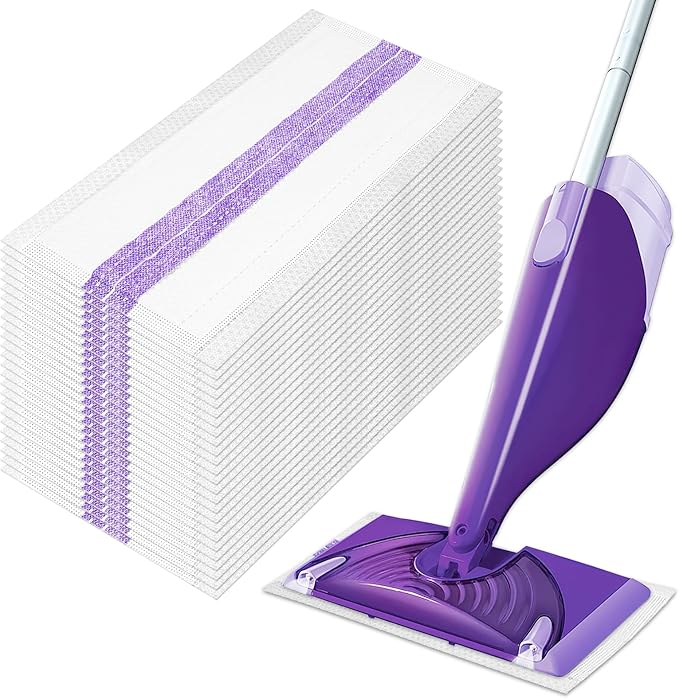 Mopping Replacements Pad Compatible with Swiffer Wet Jet Spray Mops, Disposable Multi Surfaces Mop Pads Refills Used for Floor Cleaning, Thickness and Absorbent, 25 Count