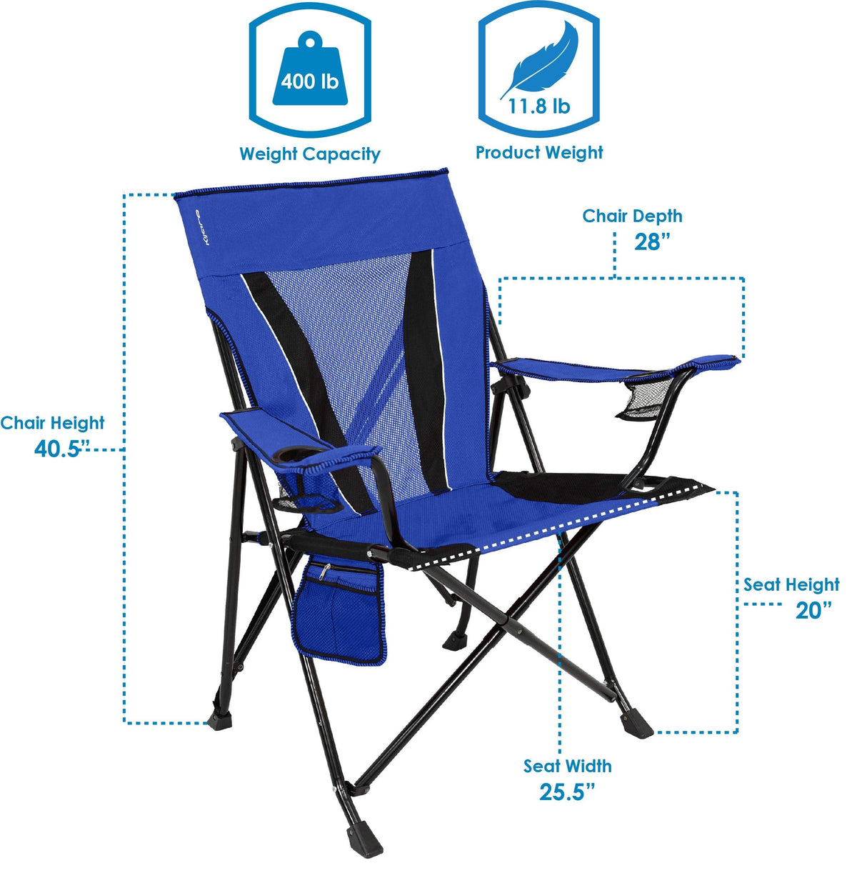 Kijaro XXL Dual Lock Portable Camping and Sports Chair , Hanami Pink