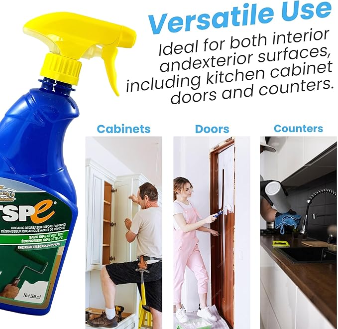TSPE Cleaner - 500ml / 16.9 oz Phosphate-Free Degreaser and Pre-Paint Surface Prep - Biodegradable, No-Rinse Formula (2)