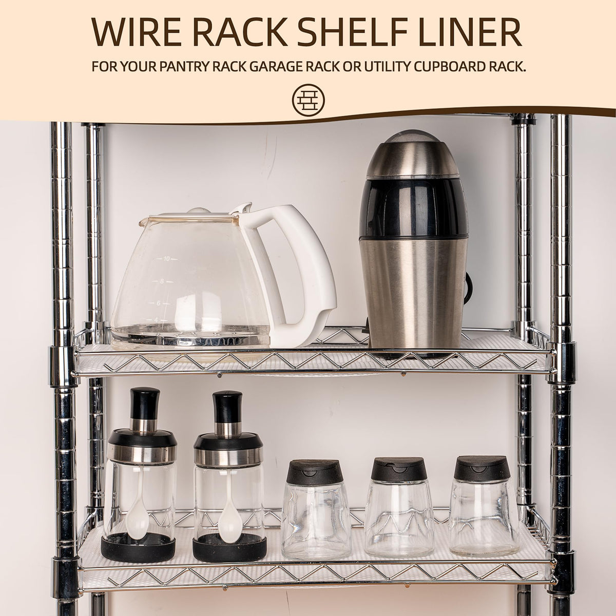 Shelf Liner for Kitchen Cabinets White- Food Safe, Non-Adhesive, and Waterproof - Easy to Clean and Reusable - Perfect for Shelves,Fridge,Drawers,Cupboard and Pantry Cabinets 12'' X 120 Inch