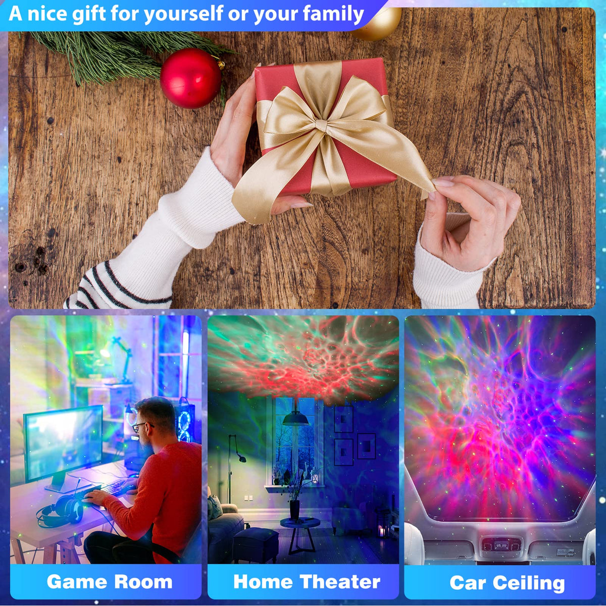 Astronaut Galaxy Projector, Star Projector Galaxy Light, Night Light for Kids, Nebula Ceiling LED Lamp, Room Decor, with Timer and Remote, Gifts for Birthdays